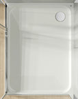 Receveur de douche plat acrylique TIM - blanc brillant - dimensions au choix