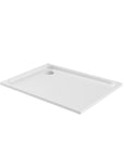 Receveur de douche plat acrylique TIM - blanc brillant - dimensions au choix