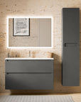 Ensemble de meubles de salle de bain VIREO 100 cm avec lavabo