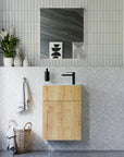 Ensemble de meubles de salle de bains KONDA 50 cm avec lavabo en résine minérale