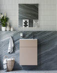 Ensemble de meubles de salle de bains KONDA 50 cm avec lavabo en résine minérale