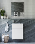 Ensemble de meubles de salle de bains KONDA 50 cm avec lavabo en résine minérale