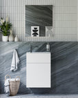Ensemble de meubles de salle de bain KONDA 50 cm avec lavabo en marbre minéral