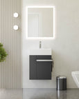 Ensemble de meubles de salle de bain pour WC invités COMPACT 45 cm avec lavabo