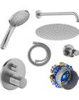 Système de douche encastré Duravit avec thermostat et pomme de douche