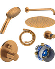 Système de douche encastré Duravit avec thermostat et pomme de douche