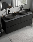 Meuble salle de bain VIREO 140 cm pour vasque à poser - couleurs au choix