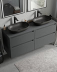 Meuble salle de bain VIREO 140 cm pour vasque à poser - couleurs au choix