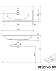 Meuble salle de bain BELDIVO 100 cm
