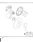 Duravit C.1 robinet de douche encastré avec inverseur