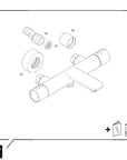 Wave Duravit robinetterie de baignoire avec thermostat