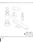 Mitigeur monotrou encastré pour lavabo Duravit Wave