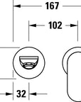 Mitigeur monotrou encastré pour lavabo Duravit Wave
