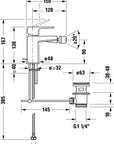 Mitigeur monocommande bidet Duravit Manhattan