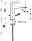 Mitigeur lavabo Duravit Manhattan M