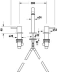 Duravit Circle robinetterie de lavabo à 3 trous