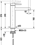 Mitigeur monocommande pour lavabo Duravit Circle L