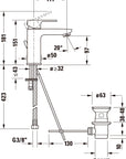 Mitigeur de lavabo Duravit B.3