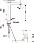Robinet de lavabo Duravit B.3 27 cm