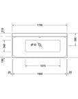 Baignoire rectangulaire encastrable Duravit P3