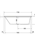Baignoire rectangulaire encastrable Duravit P3