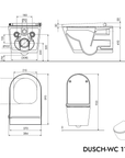 WC japonais lavant PREMIUM 1102 Noir mat