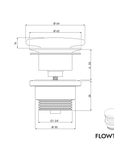 Bonde de vidage lavabo FLOWTEC sans trop-plein