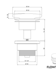 Bonde de vidage lavabo FLOWTEC avec trop-plein