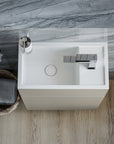 Ensemble de meubles de salle de bains KONDA 50 cm avec lavabo en résine minérale