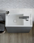 Ensemble de meubles de salle de bains KONDA 50 cm avec lavabo en résine minérale