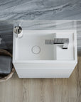 Ensemble de meubles de salle de bains KONDA 50 cm avec lavabo en résine minérale