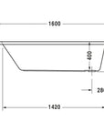 Baignoire rectangulaire Duravit DuraLavant, pour installation