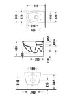 Duravit DuraVento WC suspendu sans bride