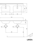 Meuble salle de bain LAVOA 120 cm