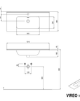 Meuble salle de bain VIREO 100 cm