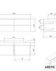 Meuble salle de bain ARCTIC 1200
