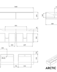 Meuble salle de bain ARCTIC 1400