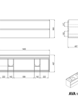 Meuble salle de bain AVA 140 cm