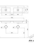 Meuble salle de bain AVA 160 cm