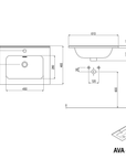 Ensemble de meubles de salle de bain AVA 60 cm avec lavabo
