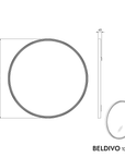 Miroir salle de bain LED BELDIVO rond - 120 cm