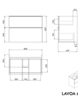Meuble salle de bain LAVOA 80 cm