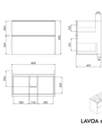 Meuble salle de bain LAVOA 80 cm