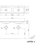 Meuble salle de bain LAVOA 160 cm