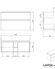 Meuble salle de bain LAVOA 100 cm