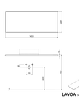 Meuble salle de bains LAVOA 140 cm