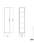 Ensemble de meubles de salle de bain TIM 60 cm avec lavabo