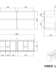 Meuble salle de bain VIREO 120 cm