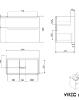 Meuble salle de bain VIREO 80 cm