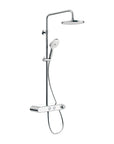 Duravit système de douche avec thermostat et tablette en verre